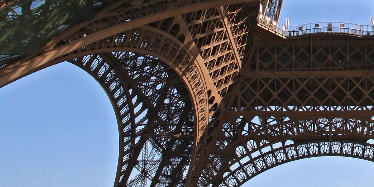 Detail of the structure of the Eiffel Tower