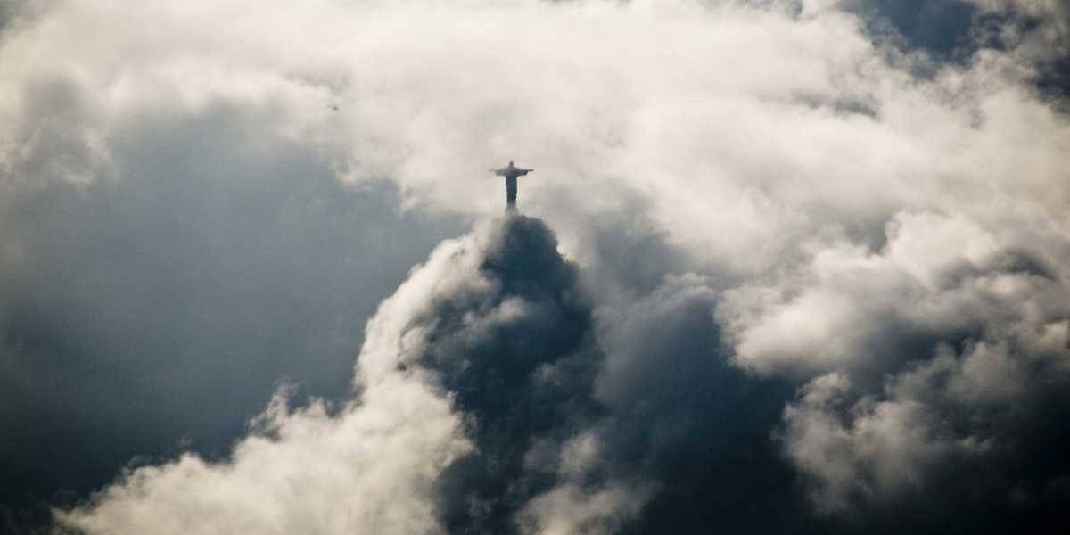Christ the Redeemer in the cloud