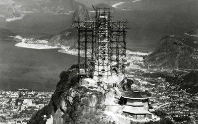 Construction of the statue at Corcovado