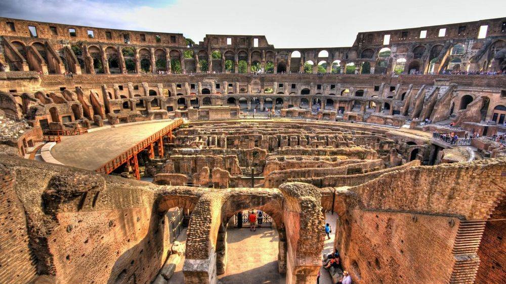 The interior of the Colosseum
