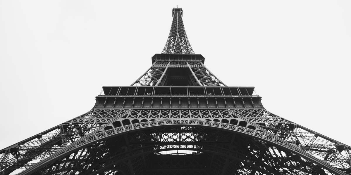 View of the Eiffel Tower from the Champ de Mars