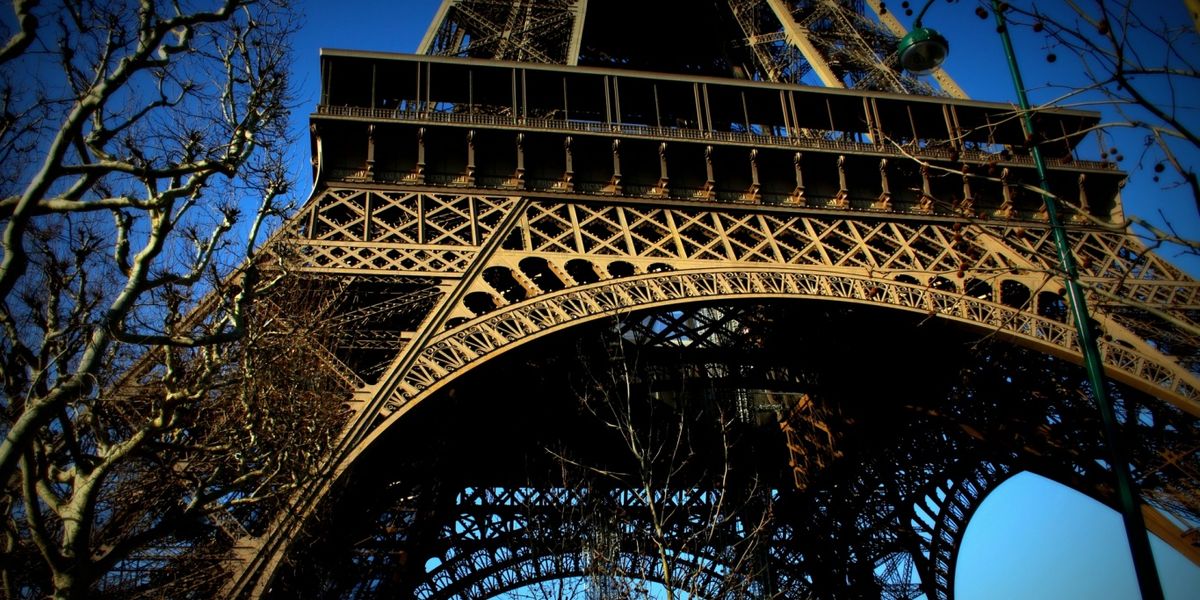 The first floor of the Eiffel Tower