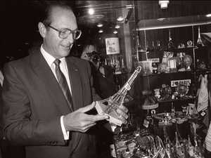 Jacques Chirac inaugurating the Eiffel Tower