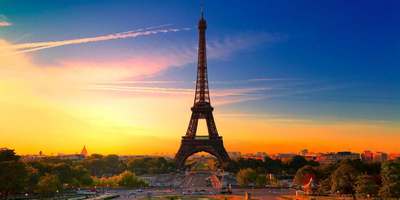 The Eiffel Tower in the evening