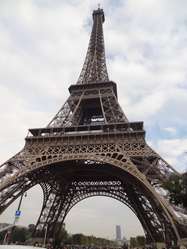 The Eiffel Tower seen up close