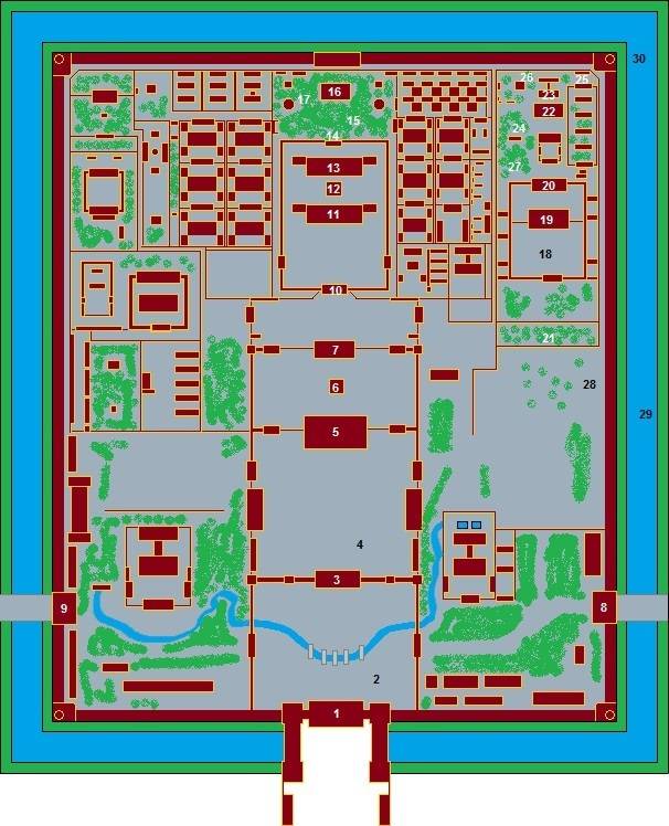Map of the forbidden city
