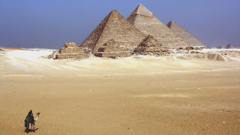 The three pyramids of Giza