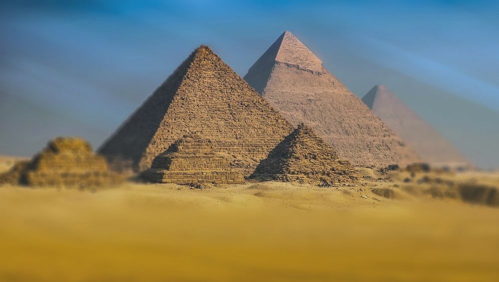 The three pyramids of Giza