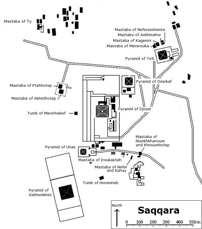 Plan of the main graves (Click to enlarge)