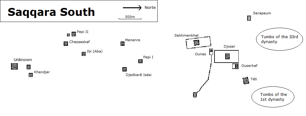 Map of Saqqara South (Click to enlarge)