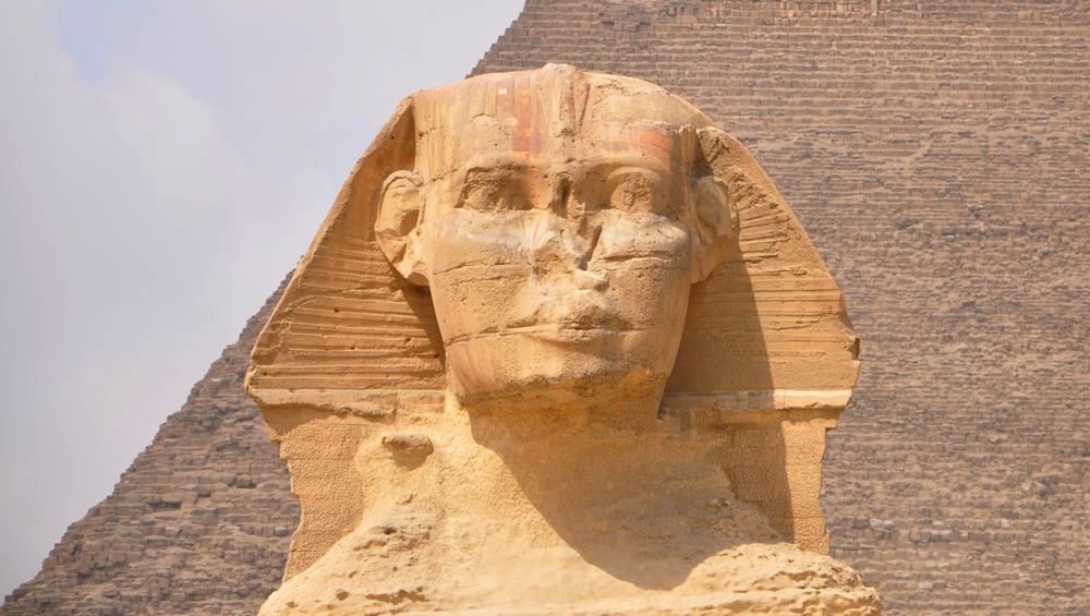 The face of the Sphinx of Egypt