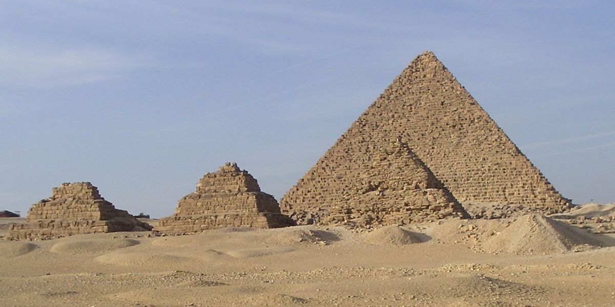 The pyramid of Menkaure and the satellite pyramids
