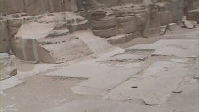 The pavement of the Giza plateau