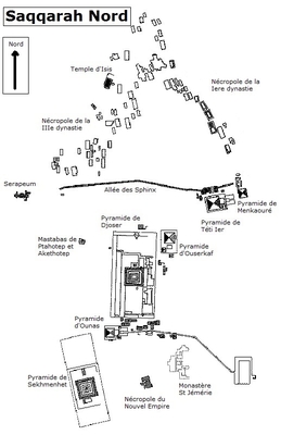 Map of Saqqara North (Click to enlarge)