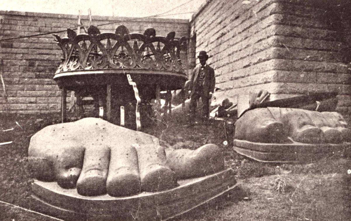 The base of the statue