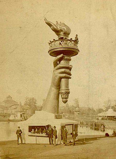 The arm at the 1876 exhibition