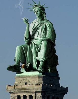 Statue of Liberty sitting