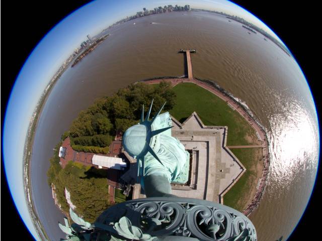 Webcam on the statue of Liberty