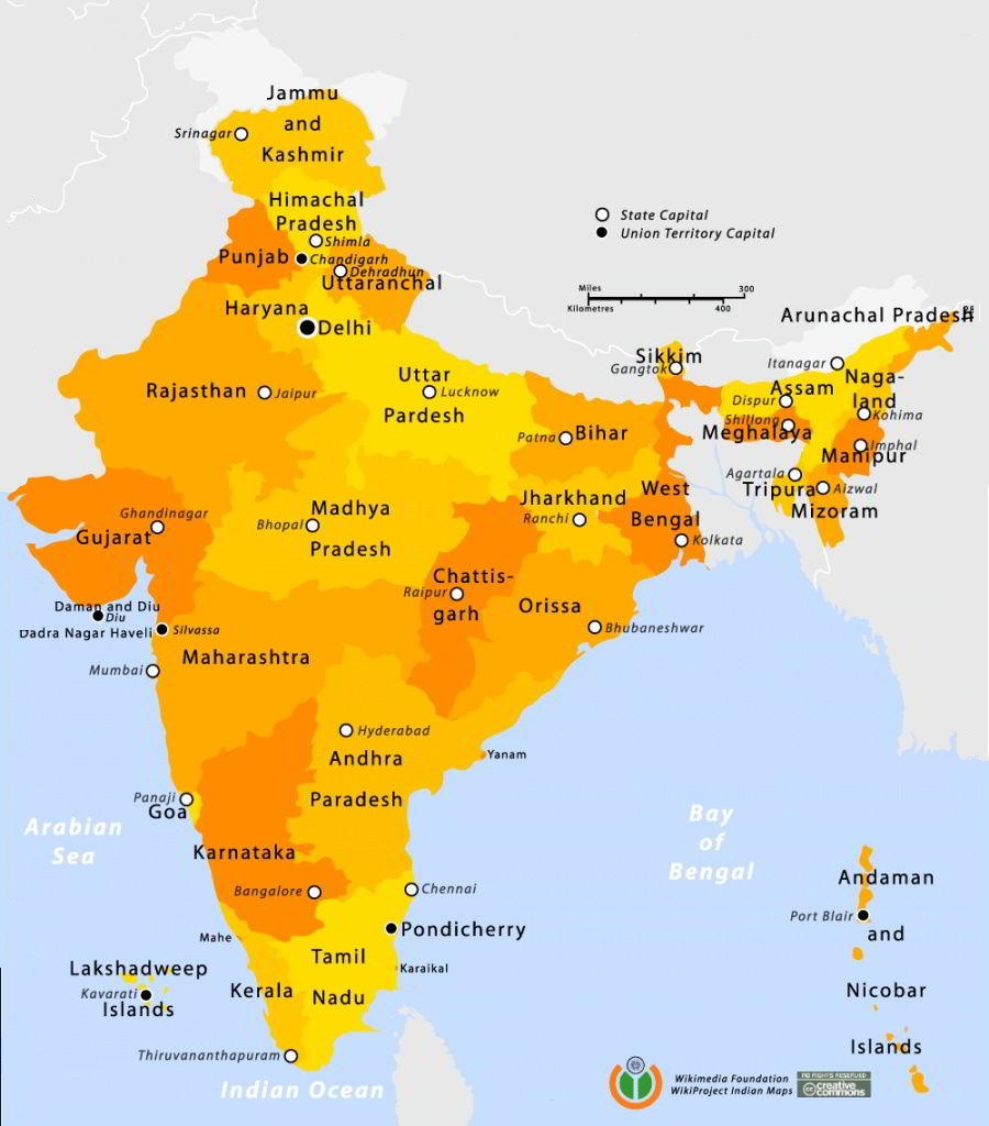 Map Of India Provinces