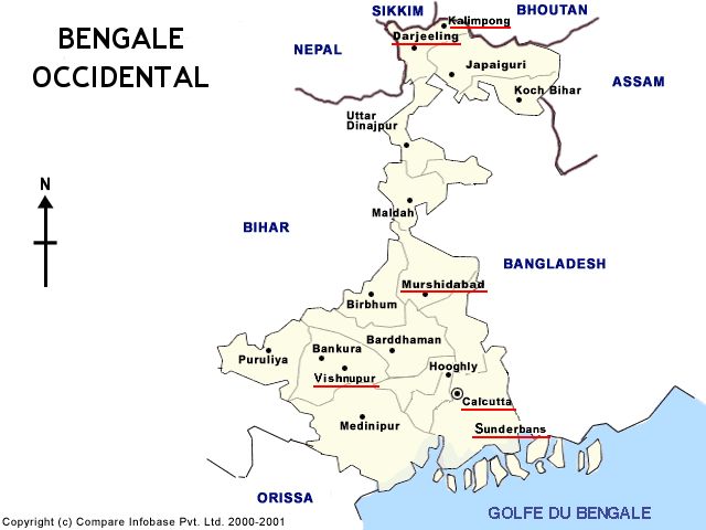 Map of West Bengale