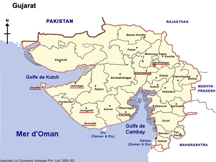 Map of Gujarat