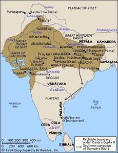 Map of the Gupta Empire