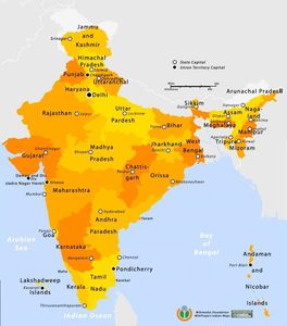 Map of the provinces of India