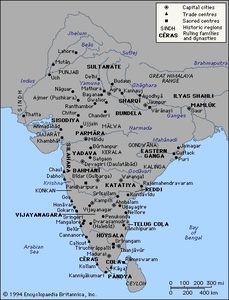 Map of the Sultanate of Delhi