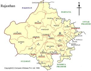 Map Rajasthan