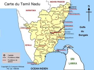 Map of Tamil-Nadu