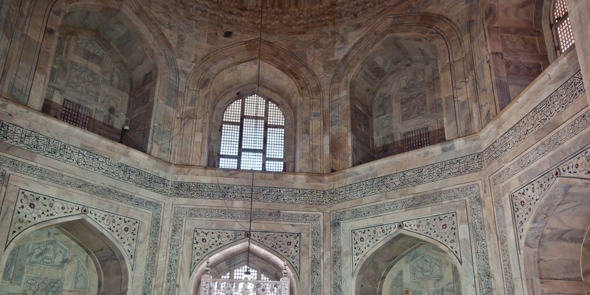 The interior of the mausoleum