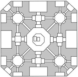 Map of the mausoleum of Taj Mahal