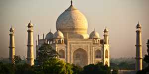 The mausoleum of the Taj Mahal