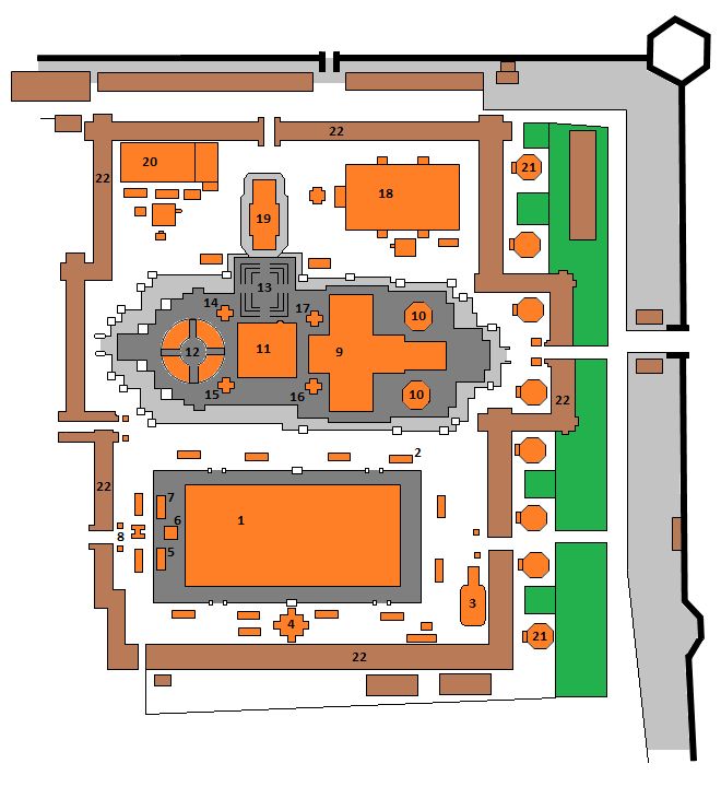 Map of Emerald Buddha Temple