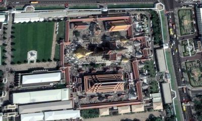 Aerial view of the temple