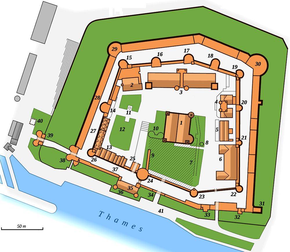 Map of the Tower of London