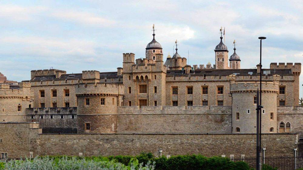 View of the Tower of London, front view