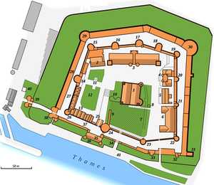 Map of the tower of London